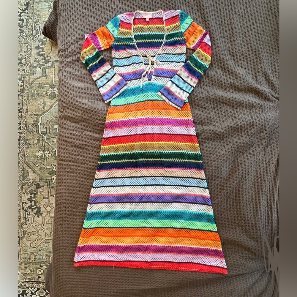 Show Me Your MuMu Multicolor Striped Maxi Dress
